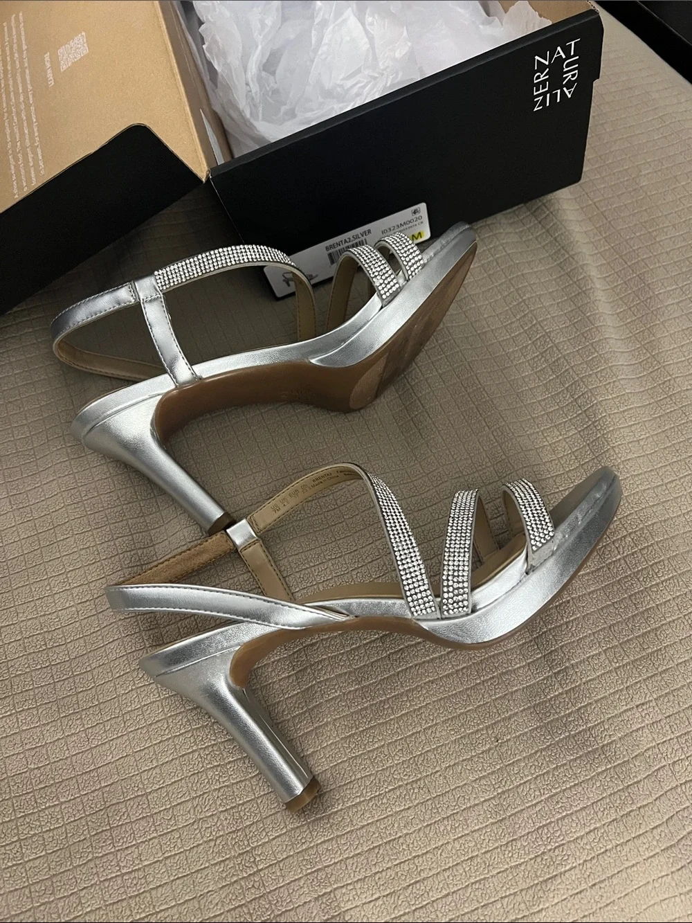 Naturalizer Silver Rhinestone Slingback Heel. Worn once.